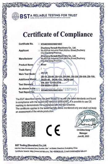 Certificate of Compliance